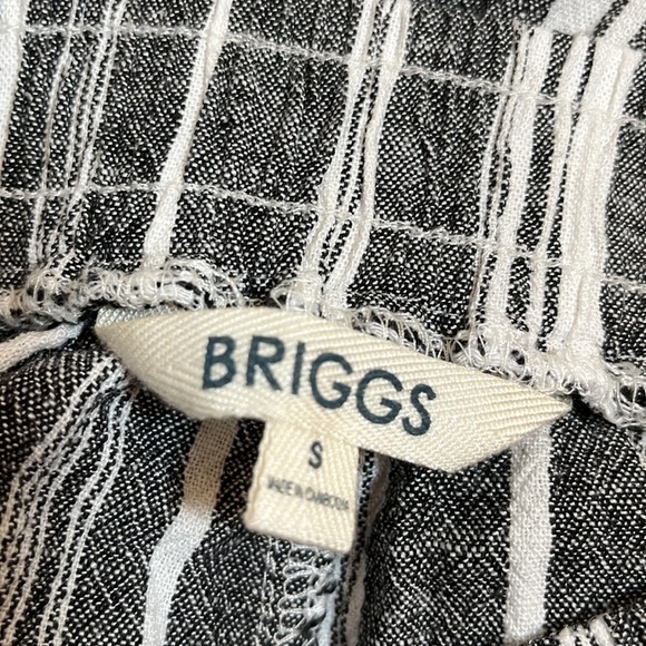 BRIGGS Straight Leg Striped Linen Blend Pant - Picture 8 of 9